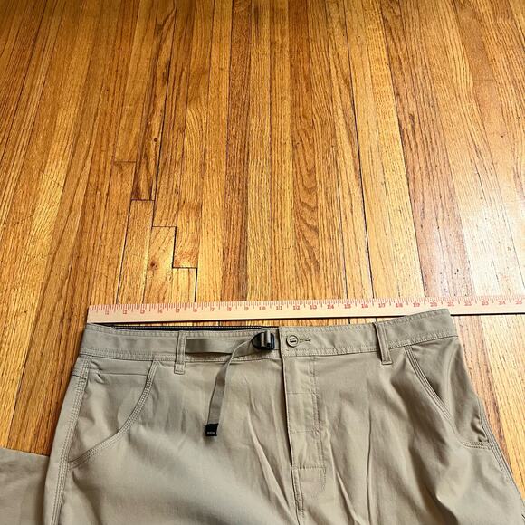 Prana Pants Mens 40 Beige STRETCH ZION II Regular Fit Cargo Stretch Hiking - Picture 9 of 12